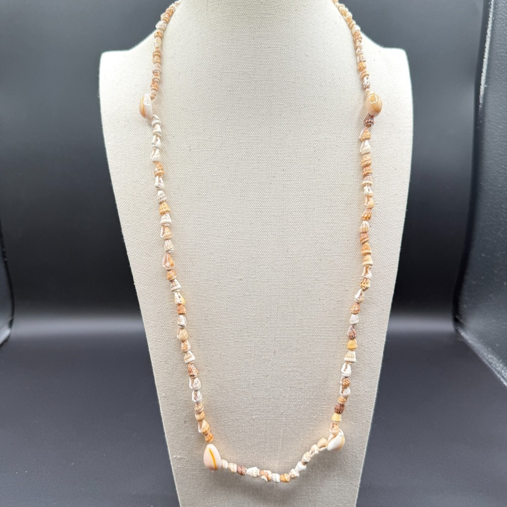 Natural Seashell Necklace Long Boho Cowrie Shell Coastal Beach Statement Jewelry